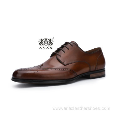 Men Lace up Leather Business Dress Shoes